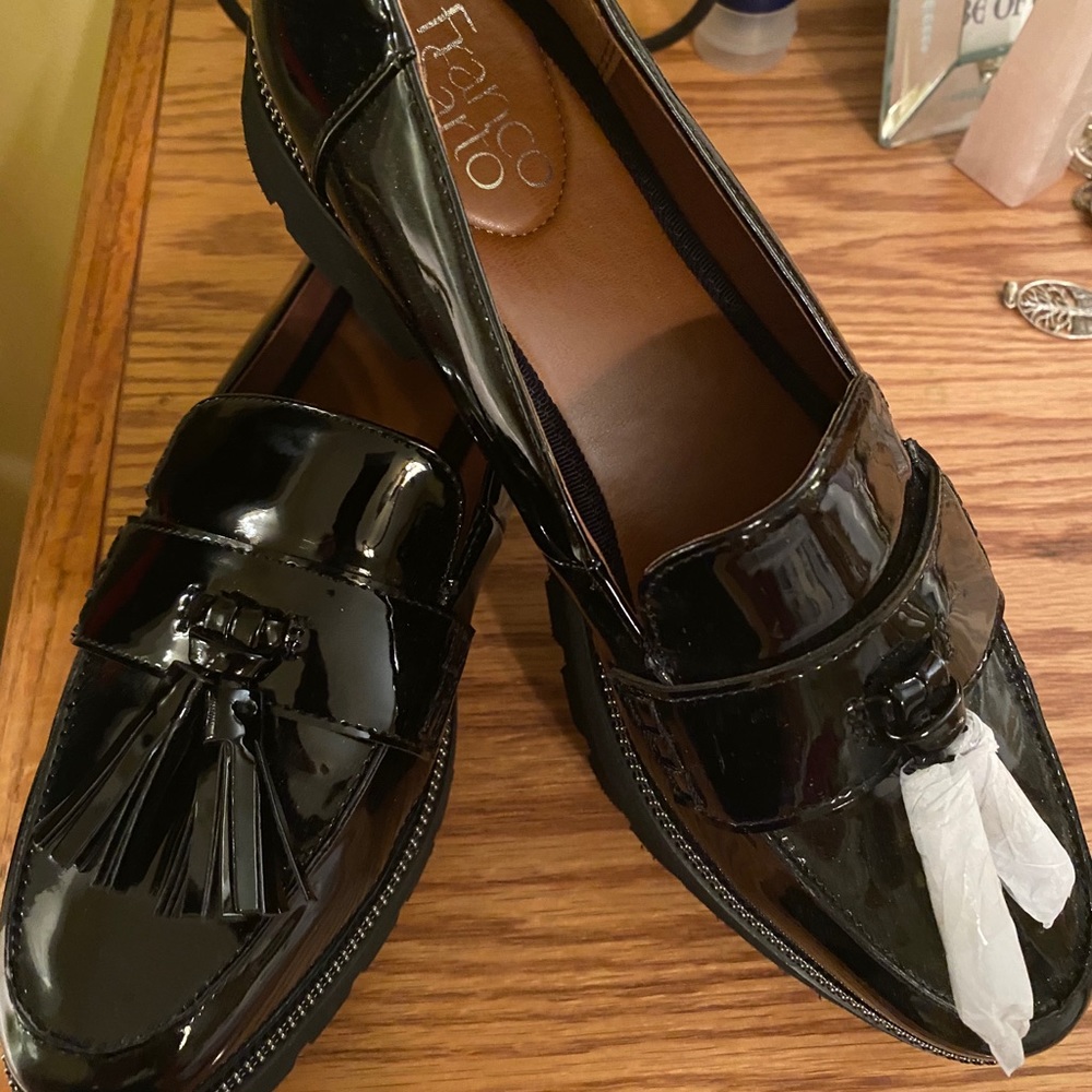 New Franco Sarto patent leather loafers